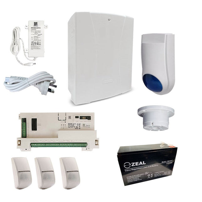 [RKLSP18A] RISCO LightSYS+ Alarm Kit with 3x BWare BUS Quad Detectors and Accessory Kit