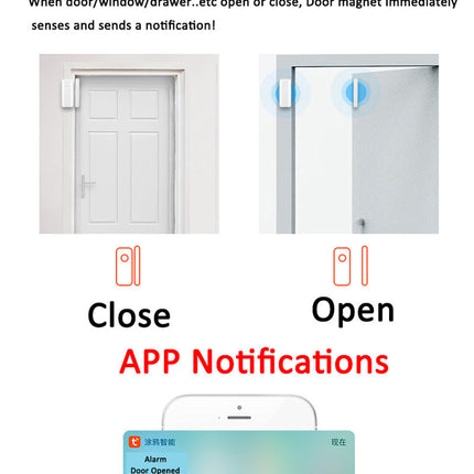 [TUYA Smart Home] Battery Powdered Door & Window Sensor Alarm Burglary Detector Home Security - Polar Tech Australia