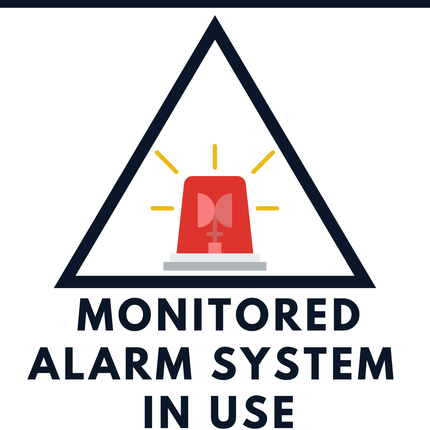 [20cm x 30cm] Security Alarm 24/7 Monitor Warning Waterproof PVC Sign Wall Window Office Door Sticker - Polar Tech Australia