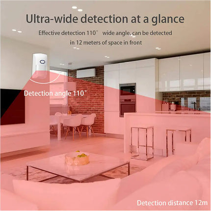 [A02] Pet Friendly Wireless WIFI Battery Powered Infrared Detector PIR Sensor For A01 TUYA Alarm System - Polar Tech Australia