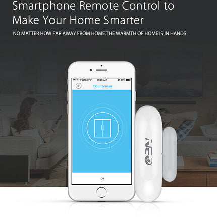 [TUYA Smart Home] NEO Wireless  Door & Window Open/Closed Detector Magnetic Switch Sensor Smart Home Security Alarm - Polar Tech Australia
