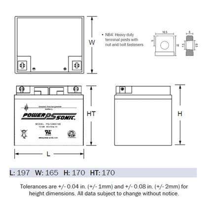 [NEPS12400] 12 Volt 40Ah Sealed Lead Acid Battery