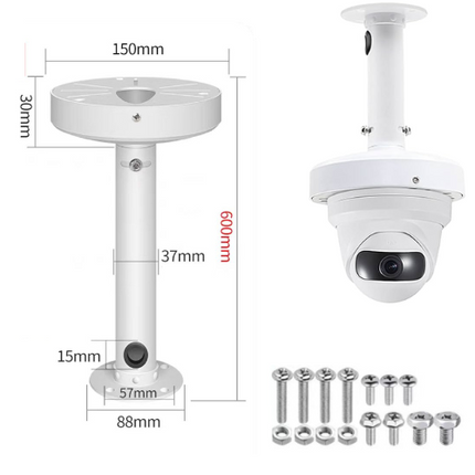 [Fixed Length] Universal Aluminium CCTV Dome Camera Ceiling Mount Extension Bracket Holder - Polar Tech Australia