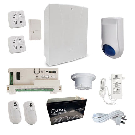 [RKLSP12H] RISCO LightSYS+ Hybrid Alarm Kit with 2x Wireless eyeWave Pet Friendly Camera PIRs 2x Panda Remotes and Accessory Kit