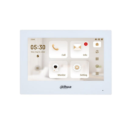 [DHI-VTH2621GW-P] Dahua IP Indoor 7 inch Residential/Apartment Intercom Touch Screen Monitor White