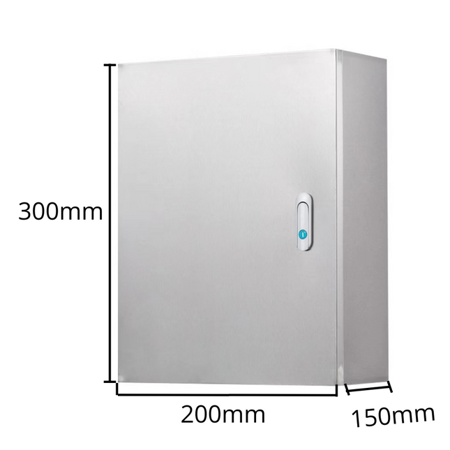 304 Stainless Steel Weatherproof Anti-Rust/ Anti-Corrosion outdoor Electrical Enclosure CCTV/Alarm Security Equipment Lockable Safe Metal Box Wall Mount - Polar Tech Australia