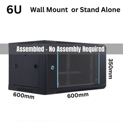 [Assembled] 6U 9U 12U Heavy Duty Network Server CCTV PoE Switch Wall Mount Cabinet Rack Lockable Enclosure - Polar Tech Australia